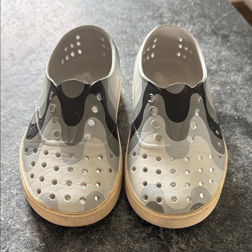 Kids Black and White Native Sneakers